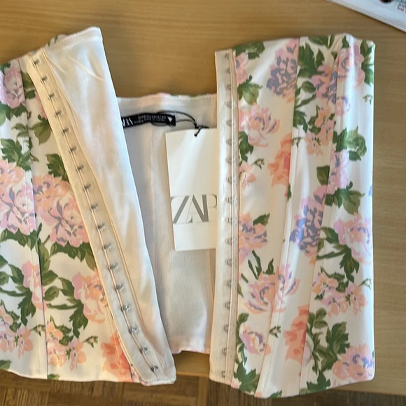 NWT Zara Floral Corset Top - Picture 7 of 11